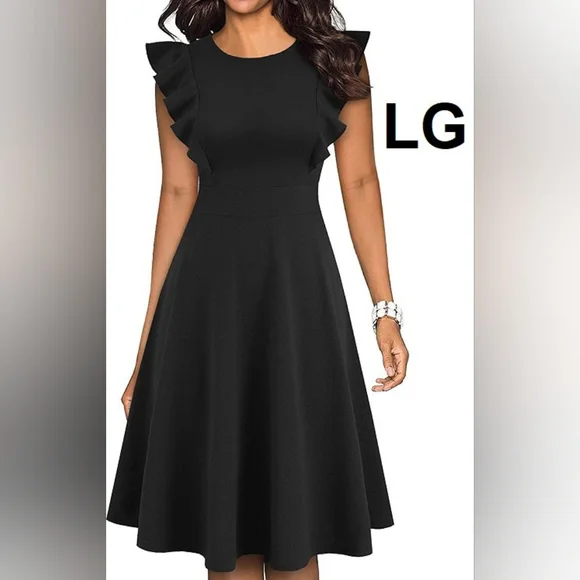 Yathon Ruffle Dress - Picture 1 of 12